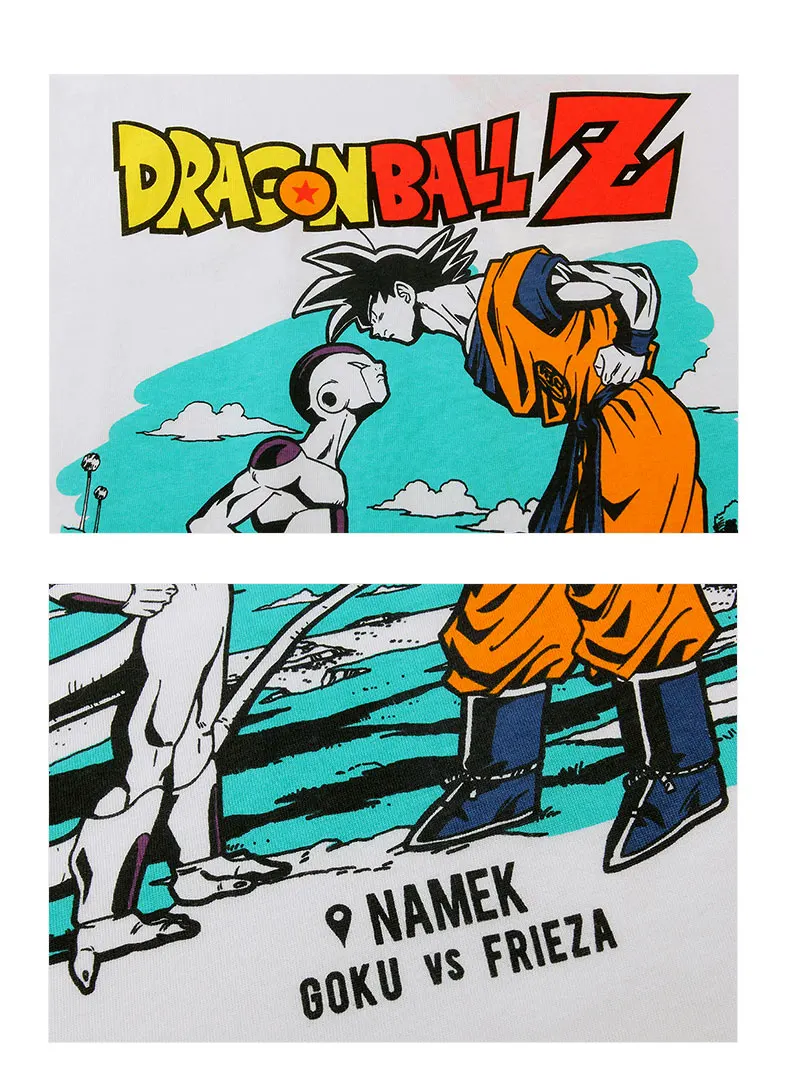 TEE7 человек Топ короткий рукав Футболка для Dragon Ball Z солнце Гоку Аниме костюм хлопок печатных мужской Повседневное Модная футболка