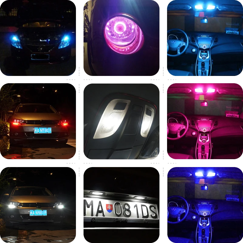 SAARMAT 2* штук T10 W5W светодиодный лампы 3030 SMD 168 194 автомобильные аксессуары Габаритные огни для чтения номер лампа сигнала поворота Авто moto 300Lm 12 V