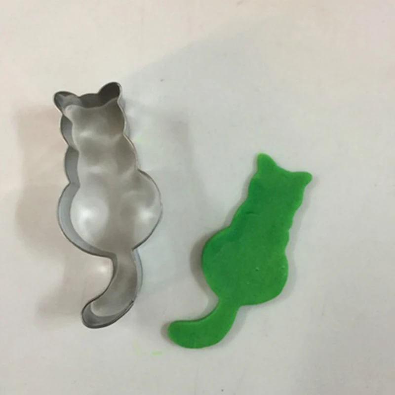 1 шт. формы для печенья в форме милого кота из нержавеющей стали|cake baking molds|baking tools