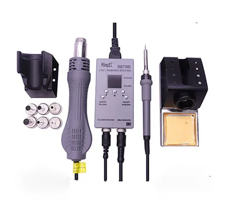 8858-A PJLSW 8878D двойной цифровой 2 в 1 SMD паяльная станция горячий воздух воздуходувка Сварка тепловой пушкой паяльник инструмент для ремонта VS 8586 - Цвет: 8858-A