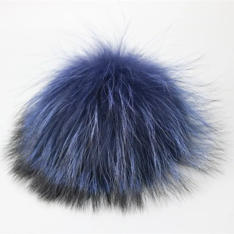 Помпоны из натурального меха енота роскошные меховые шарики для вязаной шапки