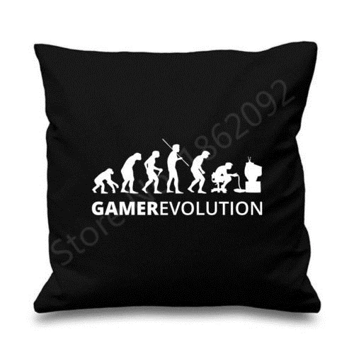 Смешной геймер Эволюция Чехлы игровая Подушка Чехол Новинка Nerd подарки подарок
