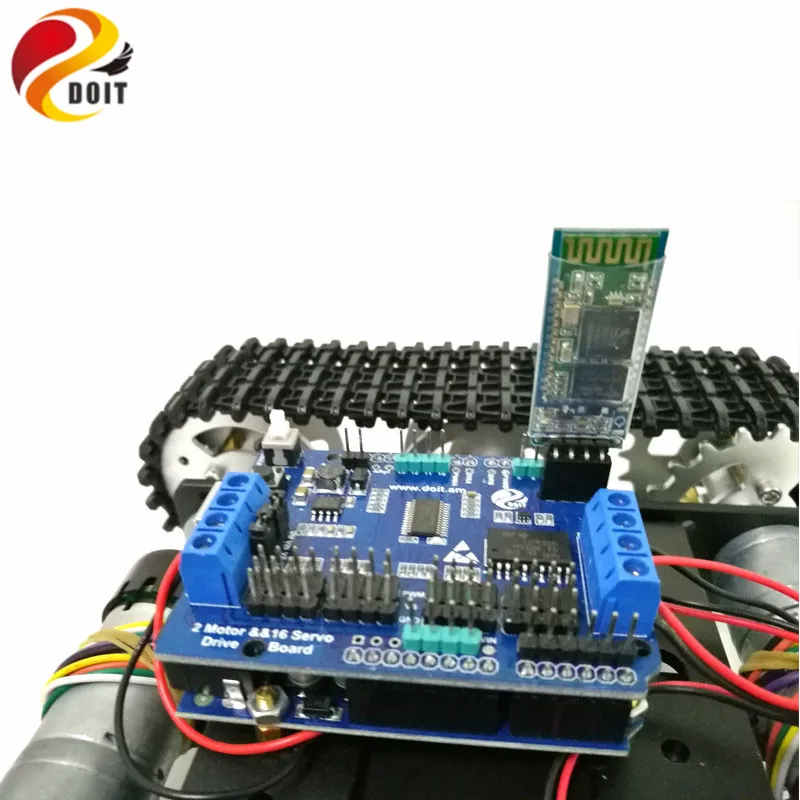 Управление Bluetooth металлический робот RC Танк шасси автомобиля гусеничный