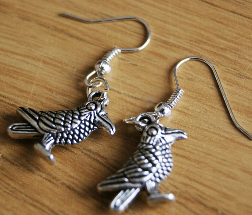 Новинка хит продаж 10 пара/лот древнее серебро кулоны с кулоном Китч Кроу