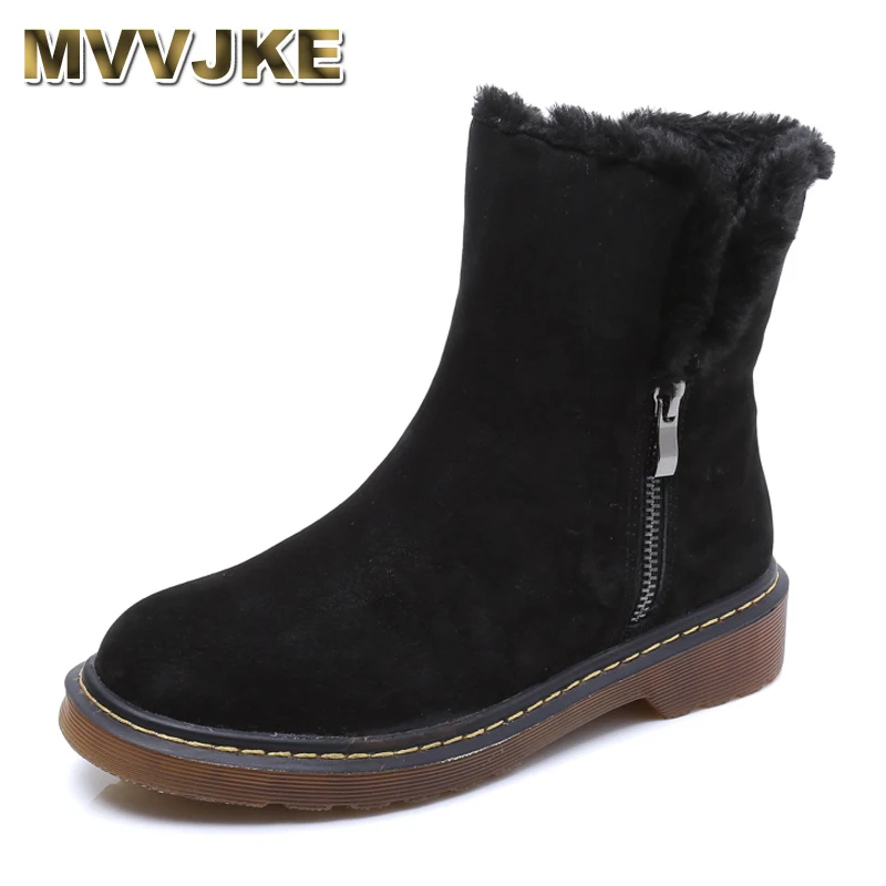 MVVJKE/модные осенне зимние ботинки из искусственной кожи и замши Брендовые новые