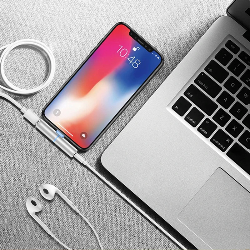 Аудио конвертер для lightning на 3,5 адаптер 2 в 1 аудио адаптер Поддержка IOS 12 для IPhone 7 8 X все серии зарядки музыки