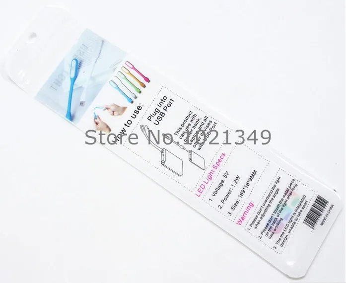 

1000pcs/lot 5*21cm Self Seal Zipper Packing Plastic USB LED Lamp Bag Storage Packaging Ziplock Zip Lock Poly Bags Pack Hang Hole