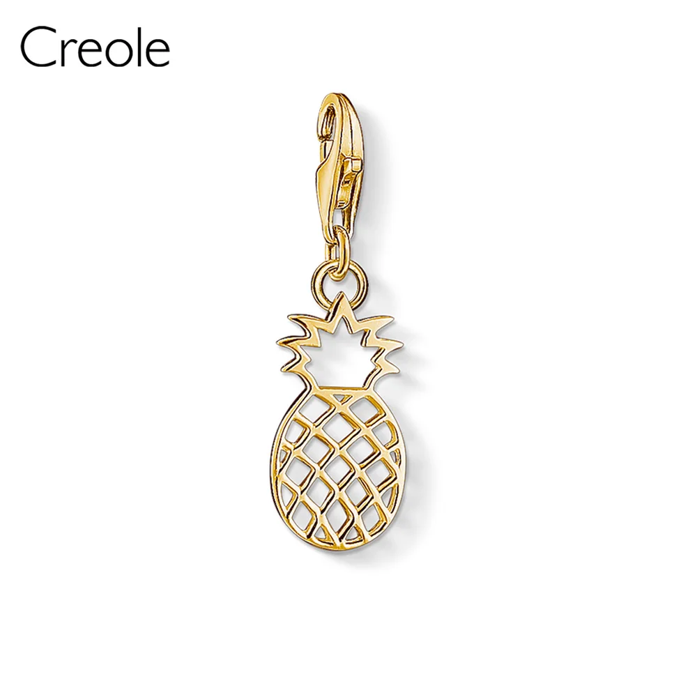 Pineapple Авиалайнер самолет Колибри ракушка ананас Высокая подвеска каблуки Кулон, модные новые ювелирные изделия модный подарок из стерлингового серебра 925 пробы - Окраска металла: Pineapple