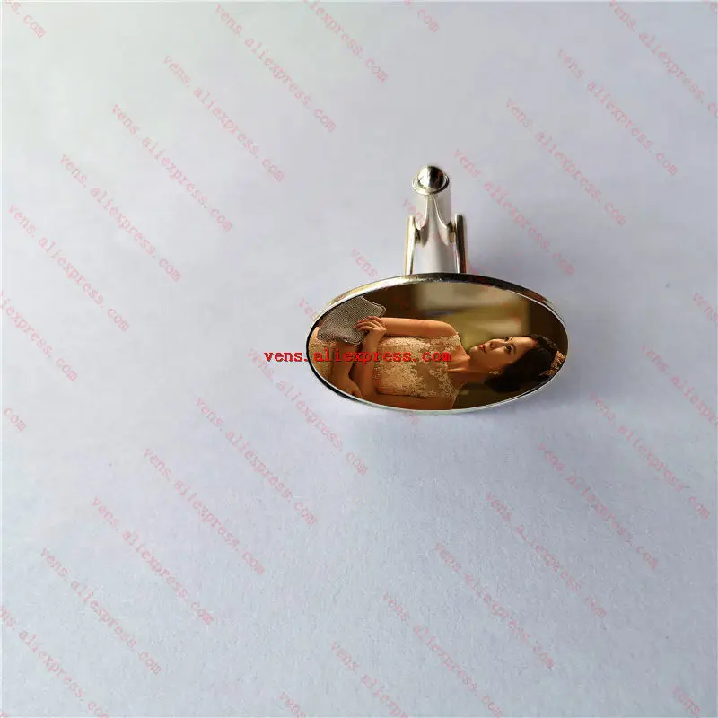

sublimation blank tie clips cufflinks fashion oval cufflink heat tranfer printing diy custom consumables 18*25mm 30pieces/lot