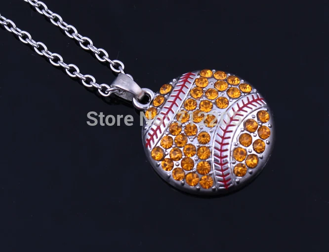 Новый продукт 10 шт цинковый сплав родий Софтбол проложить хрустальный