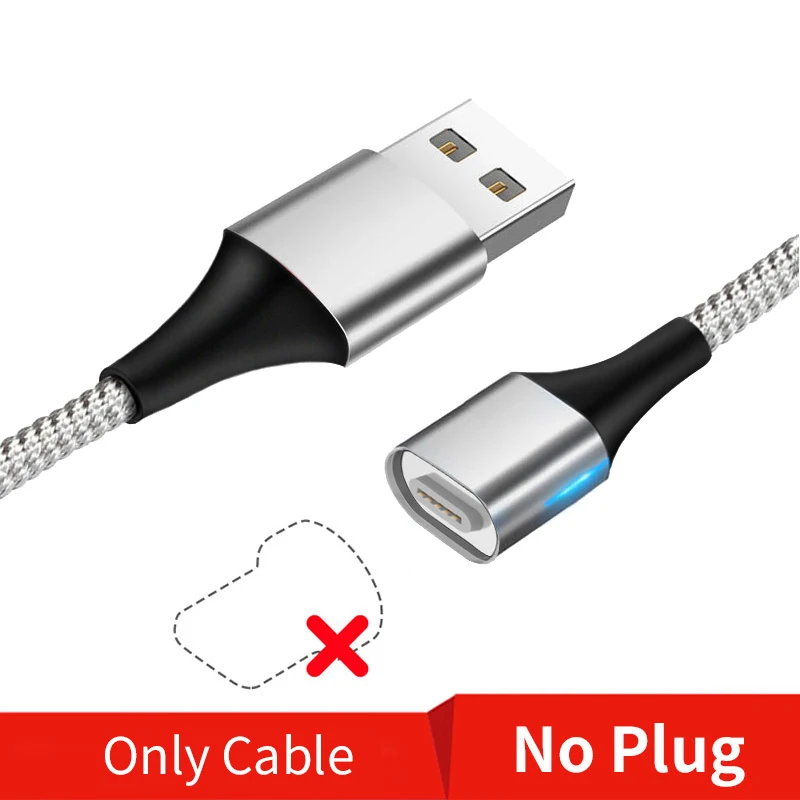 No Plug Only Cable MOSIRUI для Xiaomi Redmi 4 4A 4X pro 5 5A сильный магнит всасывания кабель для передачи данных для мобильного телефона 3A Быстрая зарядка 1 м 2 м chargin Micro USB - Цвет: No Plug Only Cable