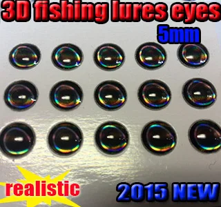 2016 новые 3d голографические рыбьи глаза больше цветов Размер: 5 мм Количество: 500