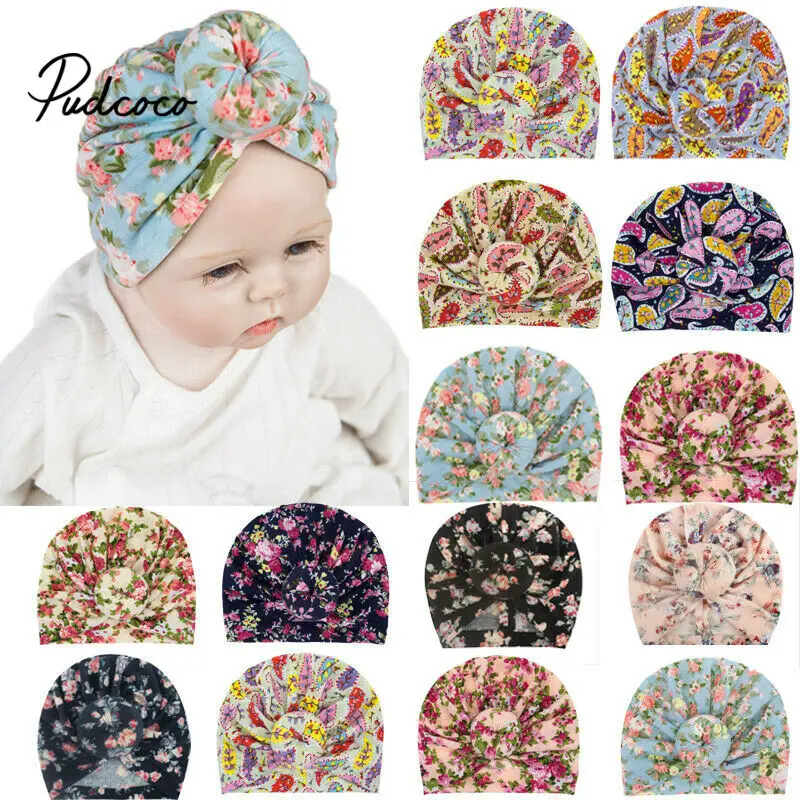 Детская шапка-тюрбан с бантом детская шапка хлопковая смесь красочная цветочная