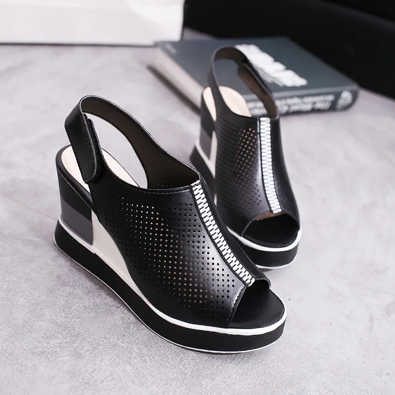 2018 новые летние Модные женские сандалии с ремешком сзади открытый носок