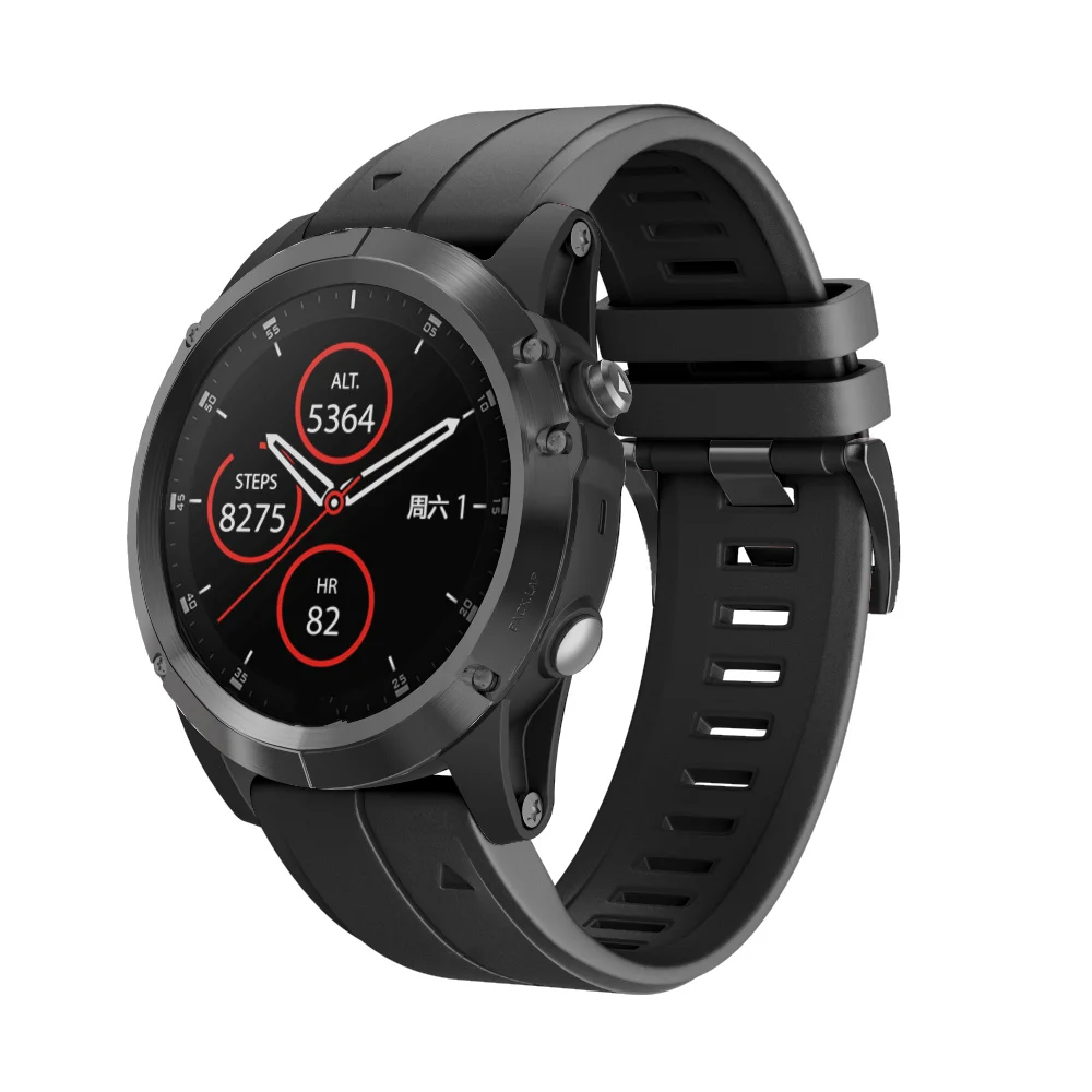 Ремешок силиконовый для смарт часов Garmin Fenix 6X 5X 5 6 Fenix3 12 14|Смарт-аксессуары| |