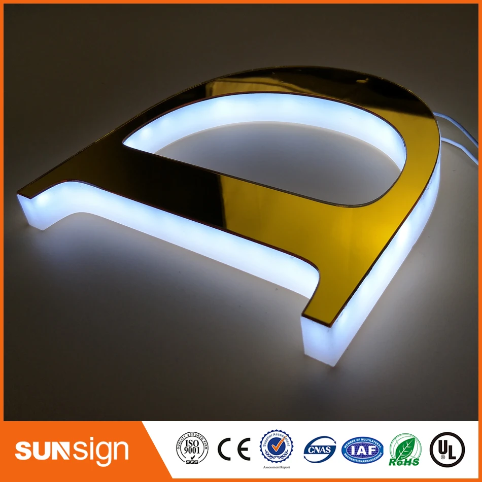 Business sign letters outdoor illuminated led signs