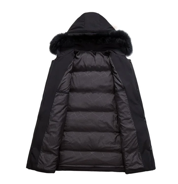 

Batmo 2018 new arrival winter high quality fox fur collar white duck down hooded jackets men,Hat Detachable winter men's coat
