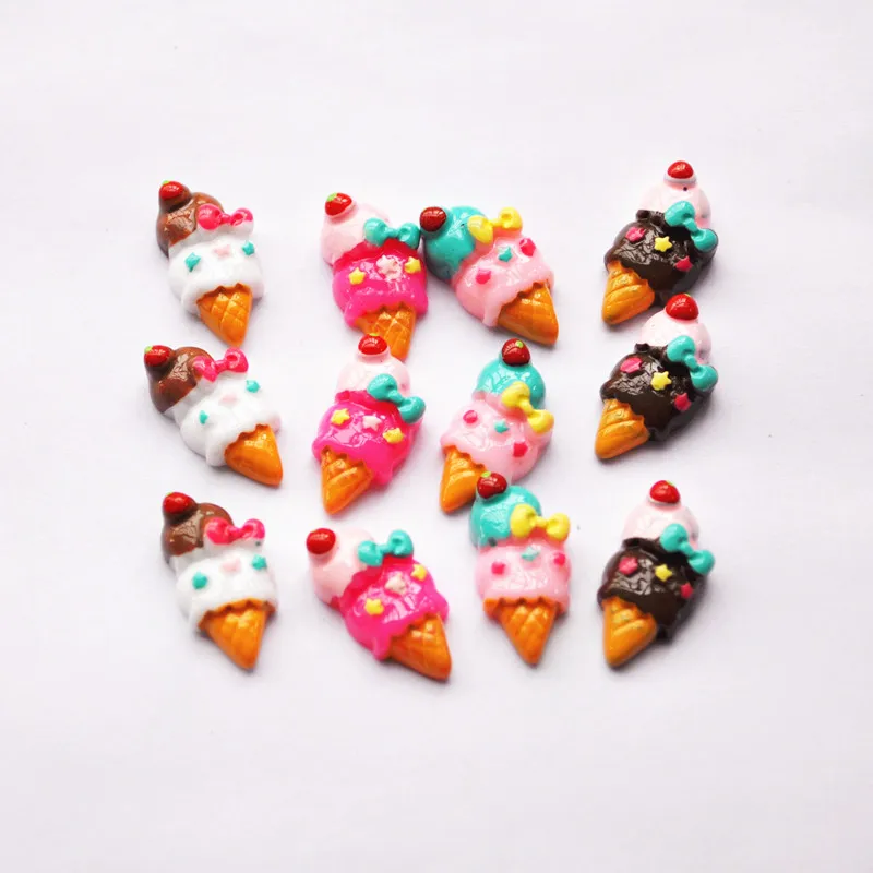 

30pcs icecream Cake Resin Cabochon flat back for diy decoration