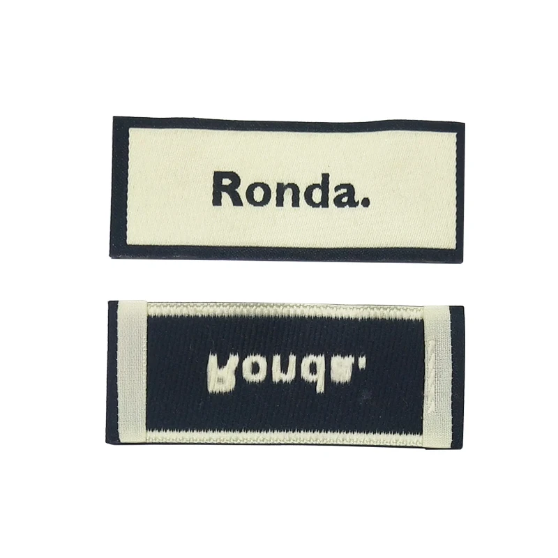 Бесплатная доставка тканая этикетка одежда на заказ Основная рубашки шею сзади