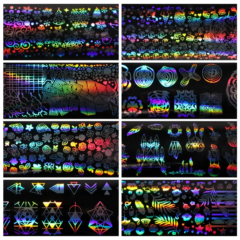 Безessical 8 шт/бутылка переводные наклейки для ногтей Фольга снежинки кран Ловец