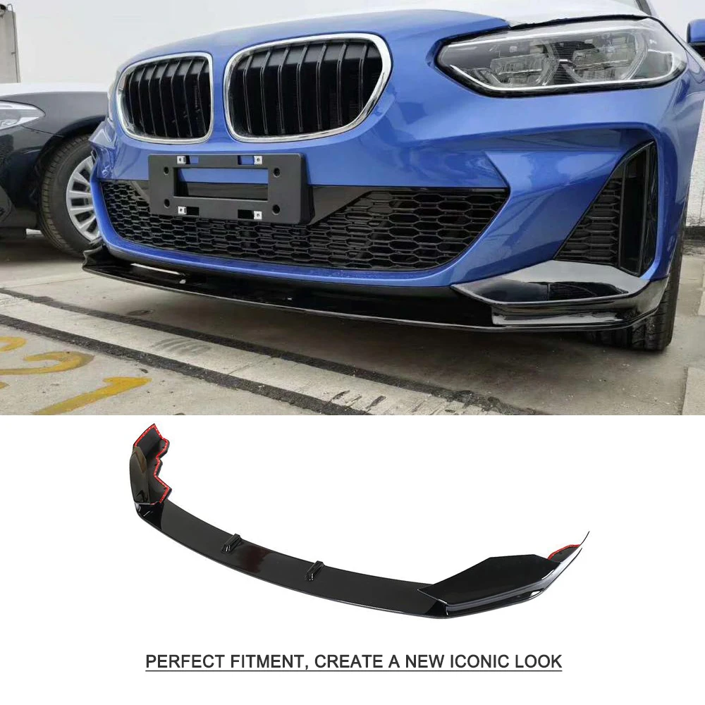 Для BMW 1 Series M 118i 120i F40 Sport 2019 2020 PP глянцевый черный передний бампер спойлер