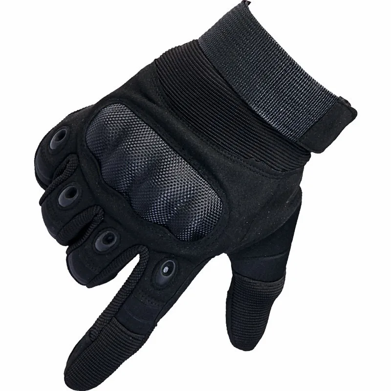 

Touchscreen Leather Motorcycle Skidproof Hard Knuckle Full Finger Gloves Protective Gear for Outdoor Sports Racing Motocross ATV