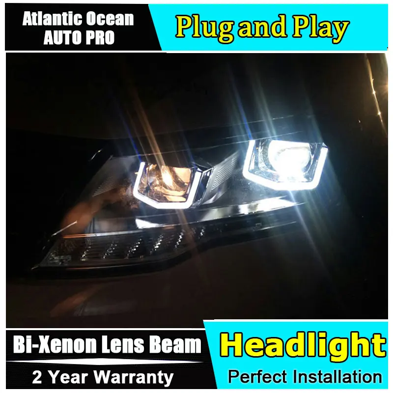 Автозапчасти Стиль светодиодный налобный фонарь для VW santana фар 2017 drl H7
