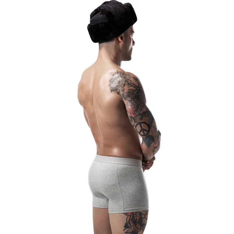4 шт./лот мужские боксеры шорты хлопковое нижнее белье трусы Boxeur Homme de marque Coton