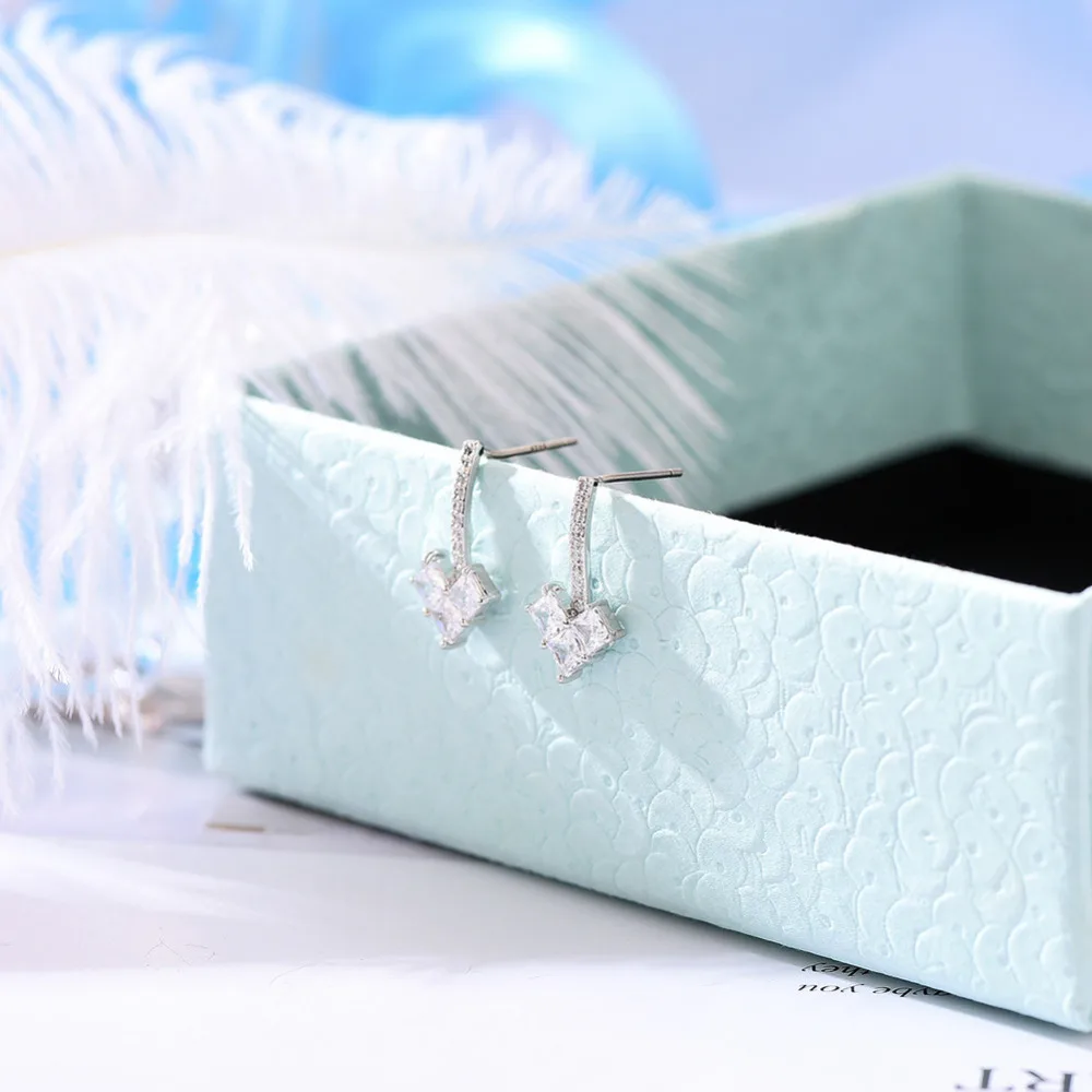 Женские серьги подвески SHSHD с кристаллами и цветком модные ювелирные изделия