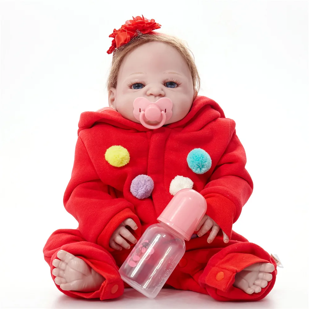55 см детская кукла-симулятор мягкая кукла-Реборн игрушка для новорожденных