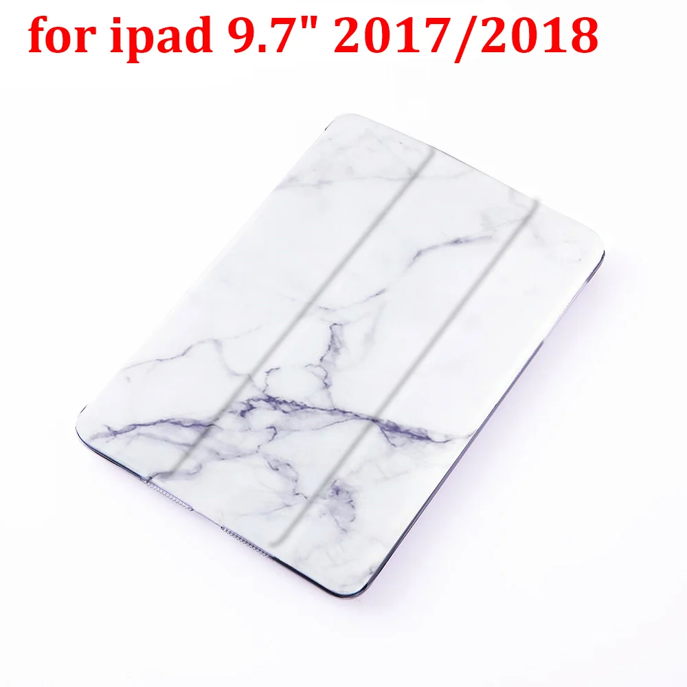 for new ipad 9.7 Мрамор печати кожаный чехол для iPad 9," из искусственной кожи с подставкой и жесткий PC задняя крышка чехол для iPad 2/3/4 Защитный чехол Крышка - Цвет: for new ipad 9.7