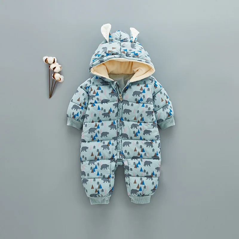 Детские комбинезоны костюм толстый зимний комбинезон для мальчиков Теплая