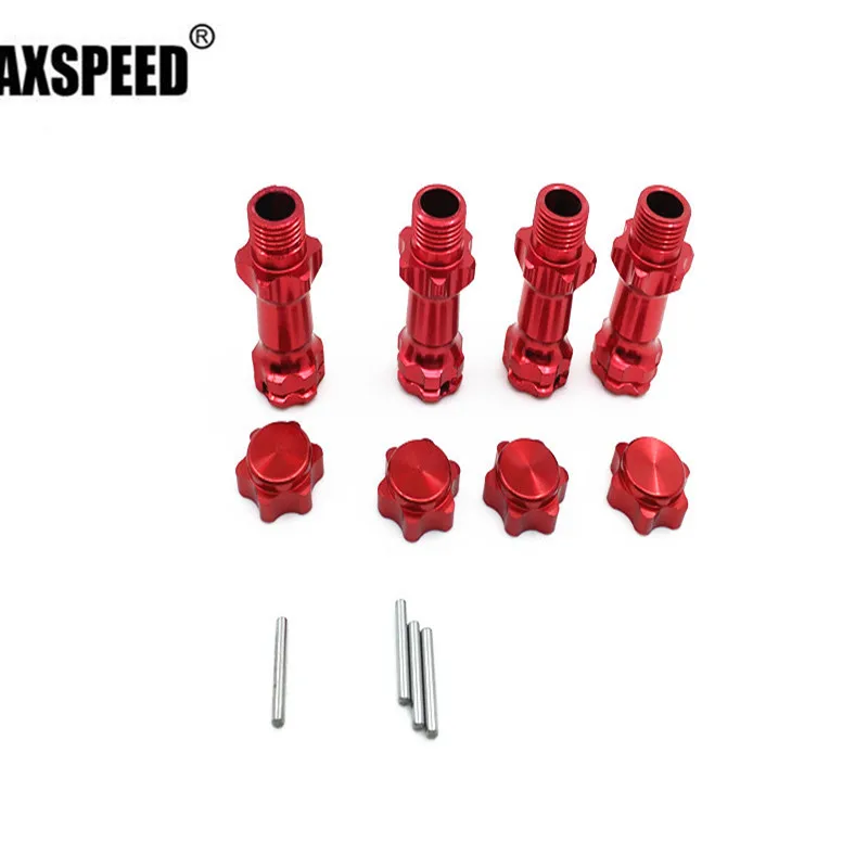 

AXSPEED 1SET Aluminum 17mm Wheel Hex Hub Extension Adapter Red 30mm For 1:8 Scale RC Car