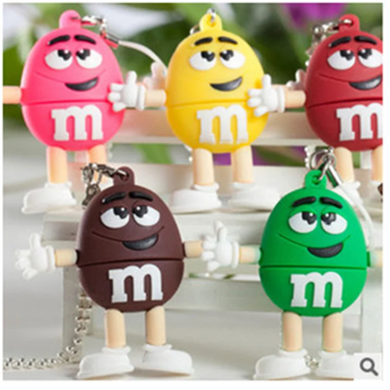 Usb Flash Drive Cartoon Chocolate M&ampM Memory Card Pen 32GB Stick 64G Pendrive 128GB 16G 8G Best Gift | Компьютеры и офис