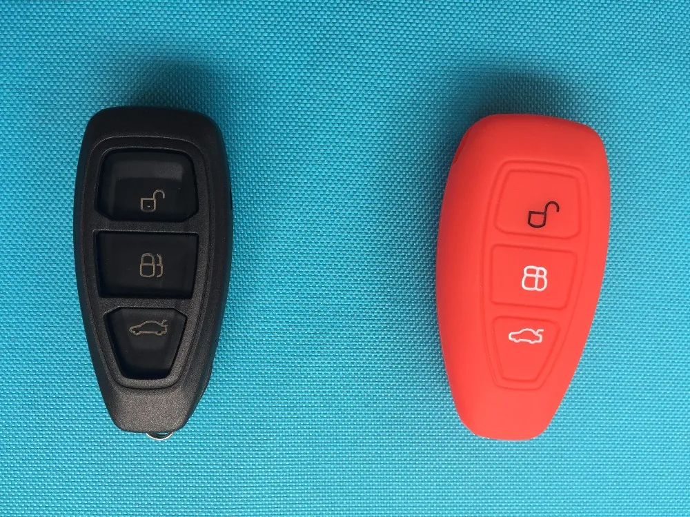 1 шт. 3 кнопки силиконовый чехол для ключей от машины чехол для Ford Focus 3 MK3 Mondeo Fiesta Kuga Escape Ecosport 2013 Smart Car style