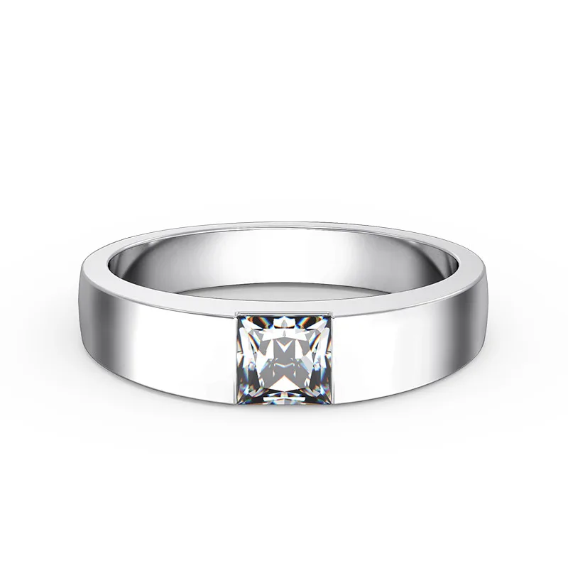 Романтическое 0.5Ct роскошное бриллиантовое кольцо для женщин из стерлингового