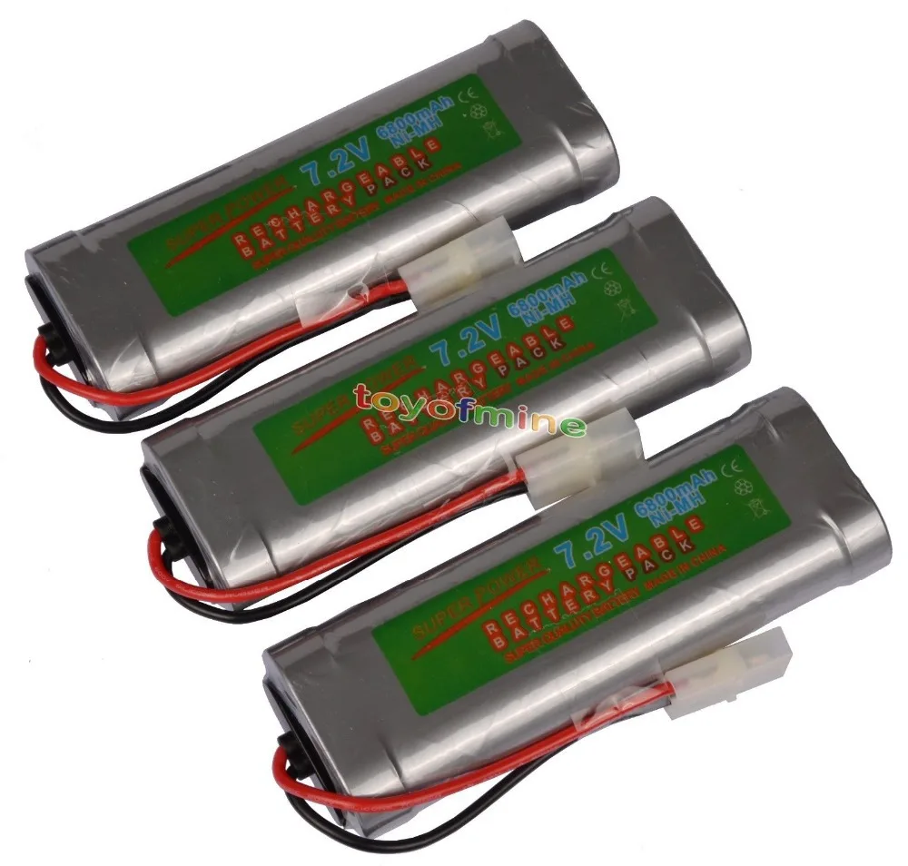 

3x 7.2V 6800mAh Ni-MH Rechargeable Battery RC Tamiya