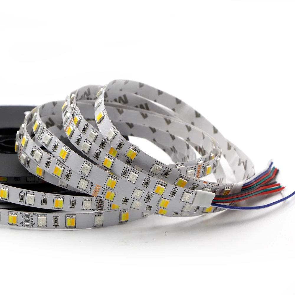 5 м RGBW полноцветная светодиодная лента RGB CCT 5050 SMD + белый теплый 300 полоса
