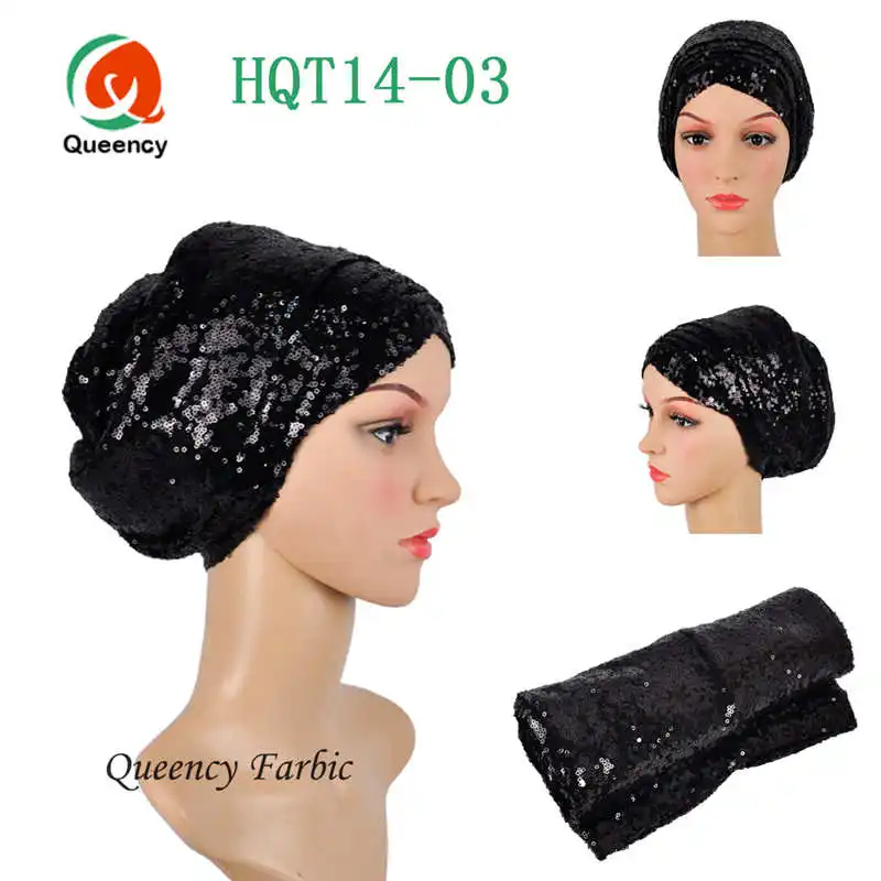 HQT14 Sequins turban Multi-colored African Width 72&quot*22&quot 1 pieces per pack headwrap gele african scraf for women headtie. | Дом и сад