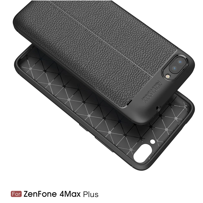 Силиконовый чехол с текстурой личи для Asus Zenfone 4 Max plus zc554kl (5 5 дюйма) кожаный из ТПУ