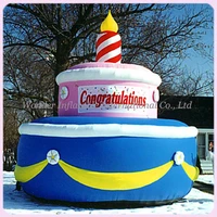 13ft big inflatable birthday cake with candles for advertising