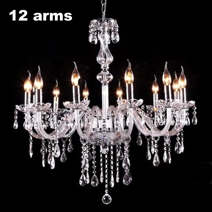 Современная винтажная прозрачная Хрустальная люстра античный светящийся