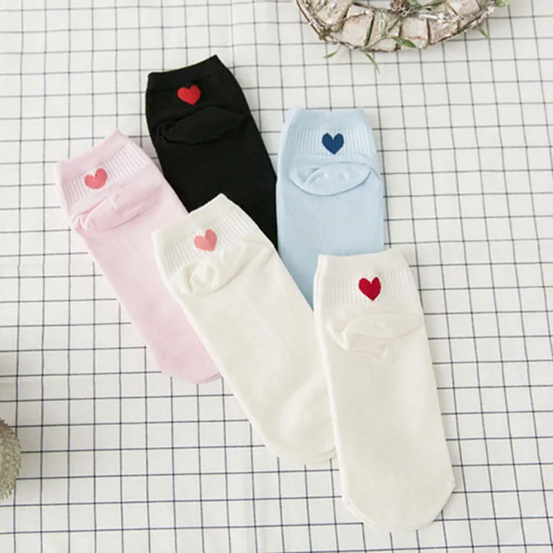 5 пар носков по щиколотку для девочек милые винтажные женские хлопковые носки
