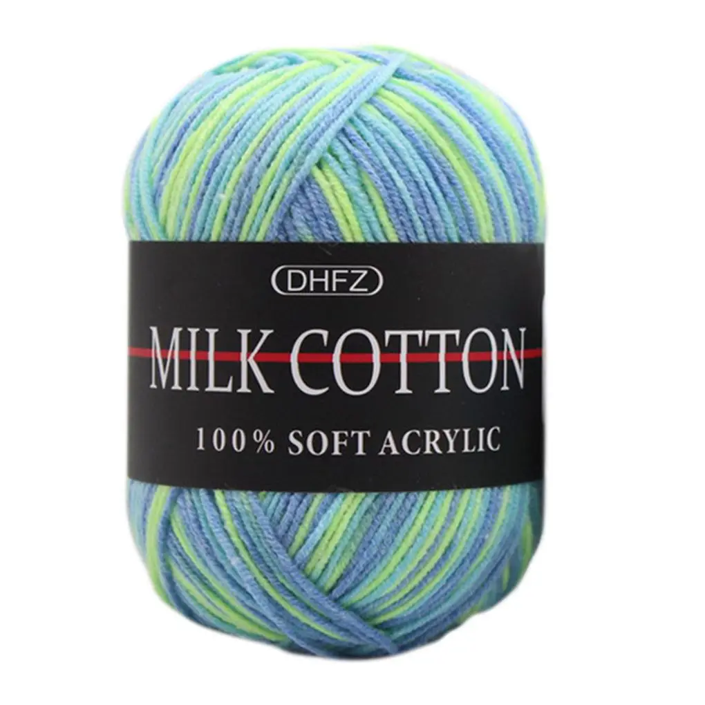 NO.23 50g/Ball Colorful 3 ply Yarn Handmade DIY Scarf Pillow Blanket Knitting Crochet Soft Milk Cotton Yarn Hand Knitting Supplies - Цвет: NO.23