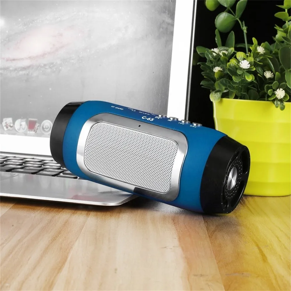 PCTC HIFI синий беспроводной Bluetooth Сабвуфер мини открытый динамик TF FM|Караоке и