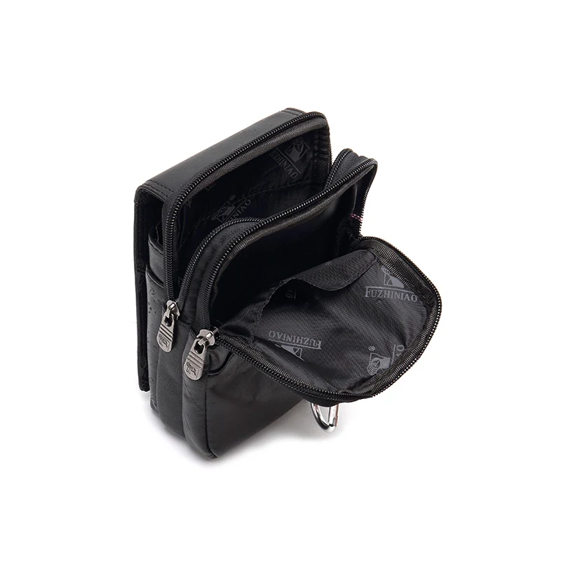 Мужская маленькая сумка через плечо из натуральной кожи для мобильного телефона