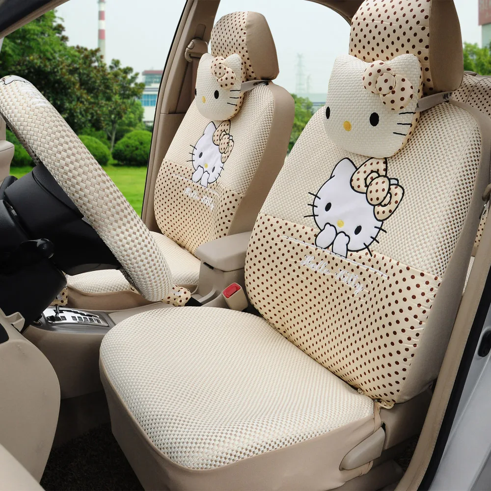 Женский модный милый розовый чехол для автомобильных сидений hello kitty из ледяного