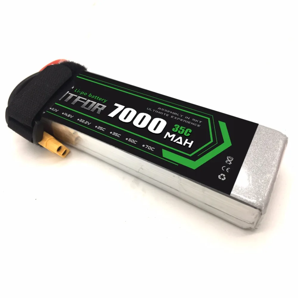 Хорошее качество 14 8 V 7000mAh 4S Lipo батарея 35C Max60C для RC самолета вертолета