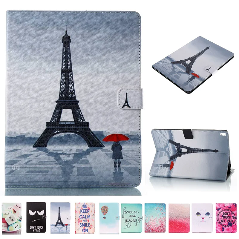 Чехол из искусственной кожи с 3D принтом для Samsung Galaxy Tab A 9,7 T550 T555 SM-T555 Smart Cover для Tab A 9,7 дюймов чехол для планшета+ пленка+ ручка