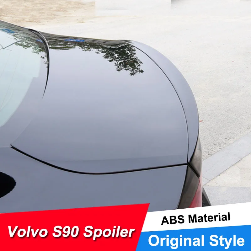 

JNCFORURC Rear Trunk Lid Car Spoiler Wings For Volvo S90 New 2016 17 18 Years S90 Lip Spoiler Wings ABS Material For Volvo S90